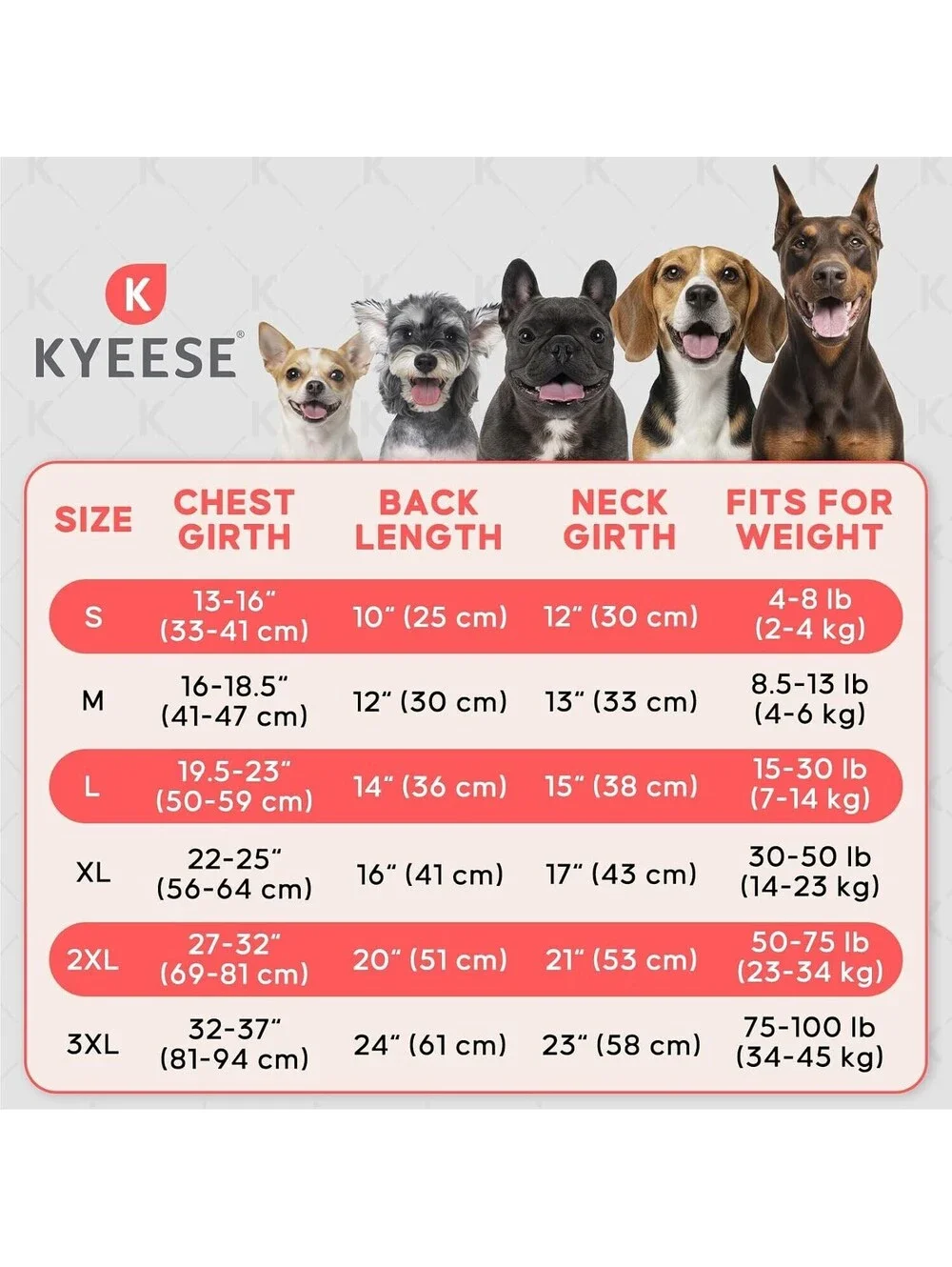 NWOT Kyeese 3 Pack Fleece Striped Sweater Shirt for Dogs, XL